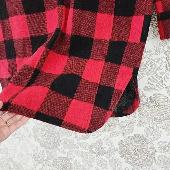 NWT Avec Les Filles Shaket Plaid Wool Blend Quilted Button Women's Coat M 501 - Picture 8 of 10